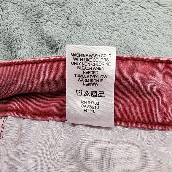 Maurices Jeans Womens 5/6 Faded Red Mid Rise Skinny Leg Ankle Stretch Denim - Picture 7 of 12